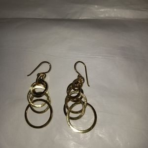 925 gold plated dangling earrings.